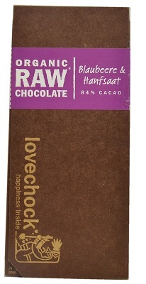 Blueberry & Hempseed Organic Raw Chocolate small