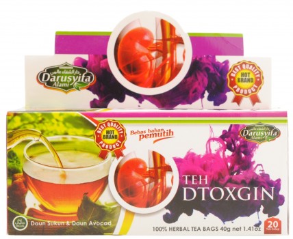 Herbal Tea for Detoxification, Darusyifa Alami Teh Dtoxgin, Indonesia