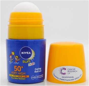 For kids: Nivea Sun Kids Caring Roll-On 50+, UK: