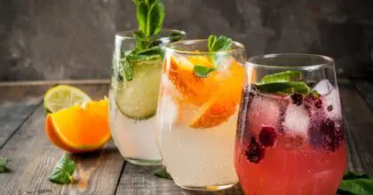 assortment of non-alcoholic cocktails