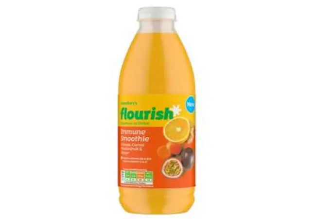 Sainsbury's product image of their immunity boosting smoothie juice drink.