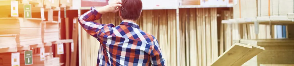 Man shopping in hardware store