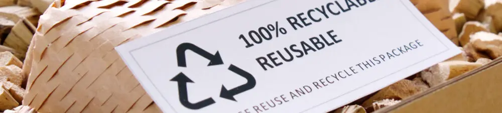 100% recyclable sign