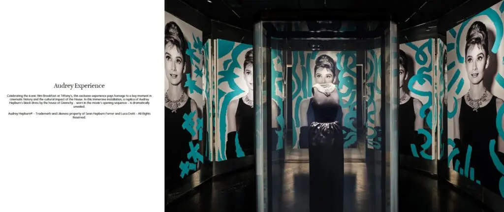 Picture from the Audrey Hepburn Experience at Tiffany's flagship store in New York.