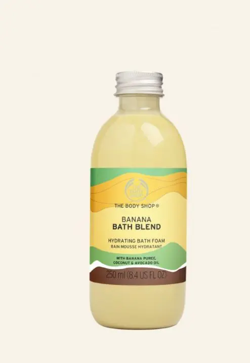 Product image of The Body Shop's banana bath blend.
