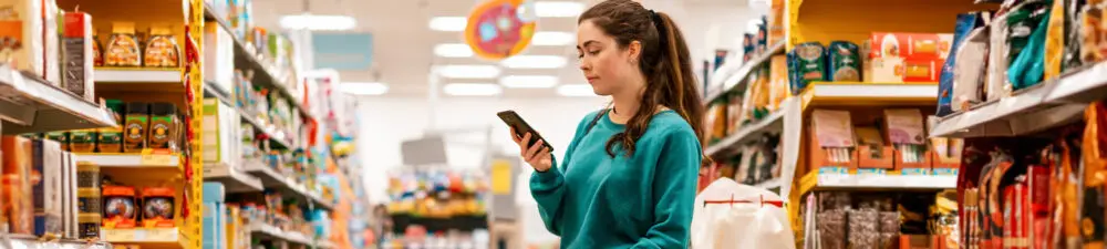 lady in grocery store