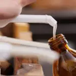 Sustainable refillable soap dispenser and bottle.