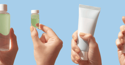 Suncare Innovation: Various bottles of suncare and skincare products