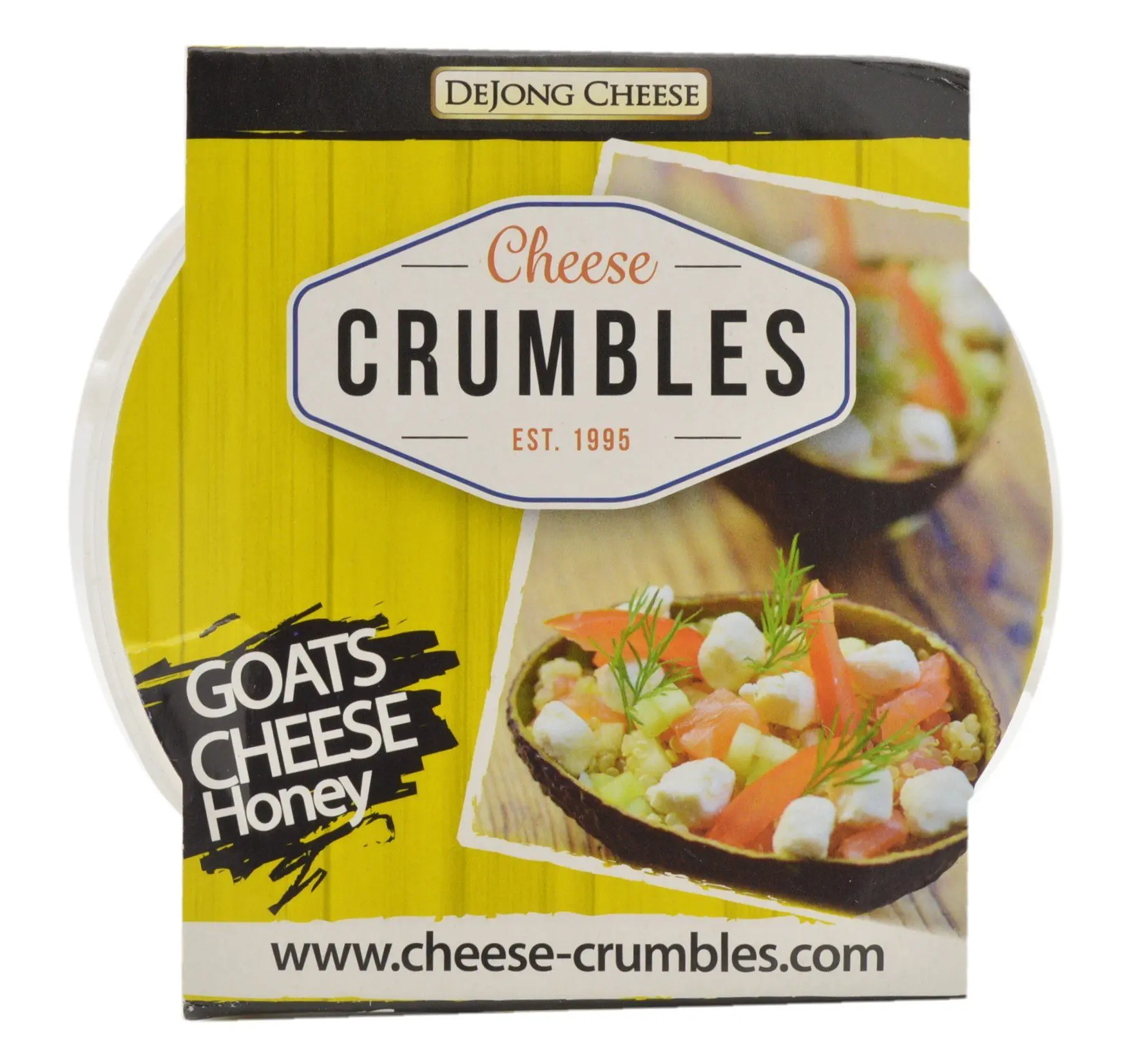 Fresh Goat Cheese Crumbles with Honey