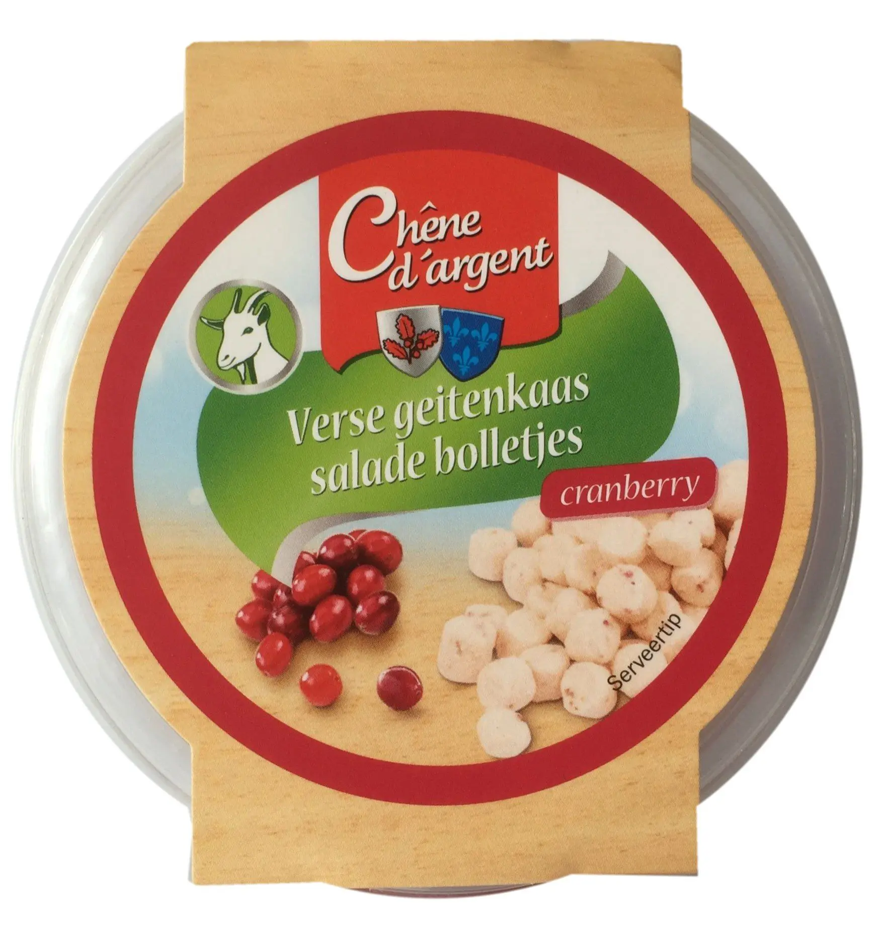 Fresh Goat Cheese Salad Balls with Cranberry