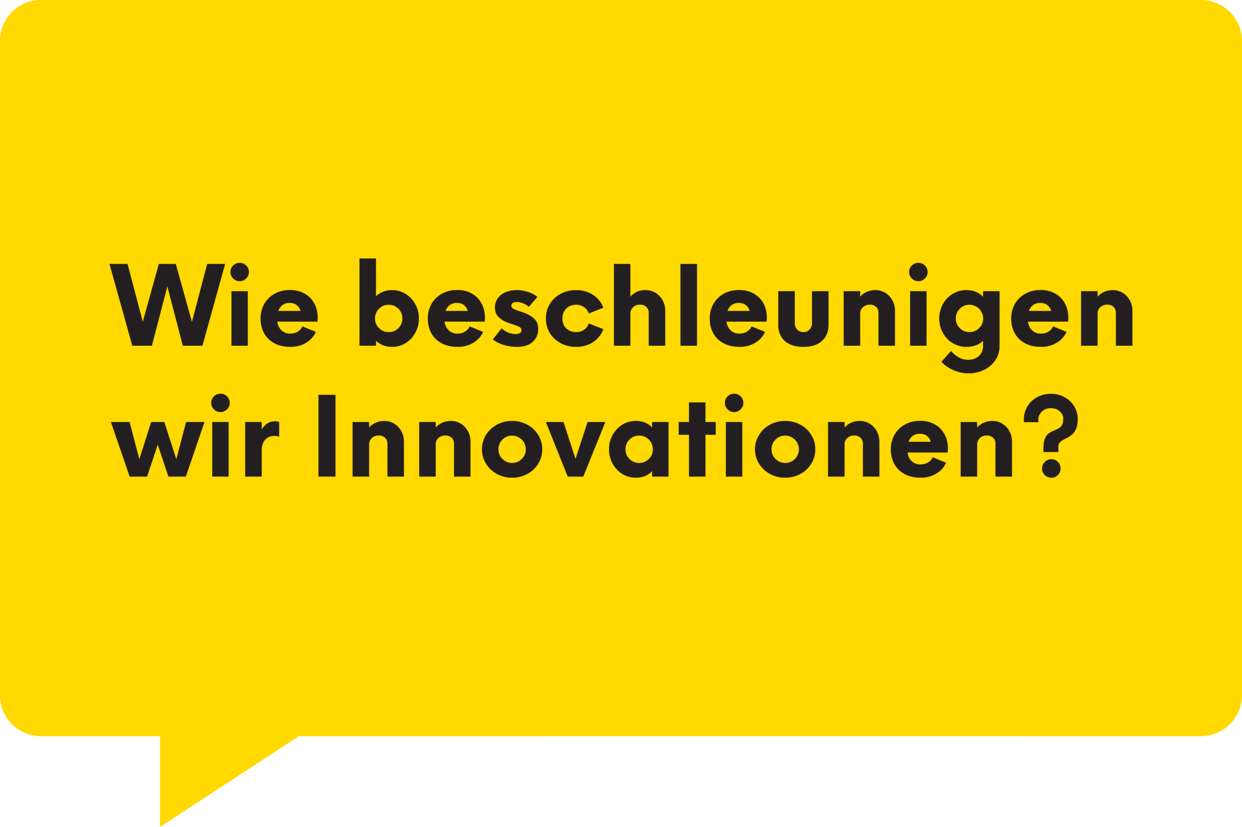 Wie beschleunigen wir Innovationen?