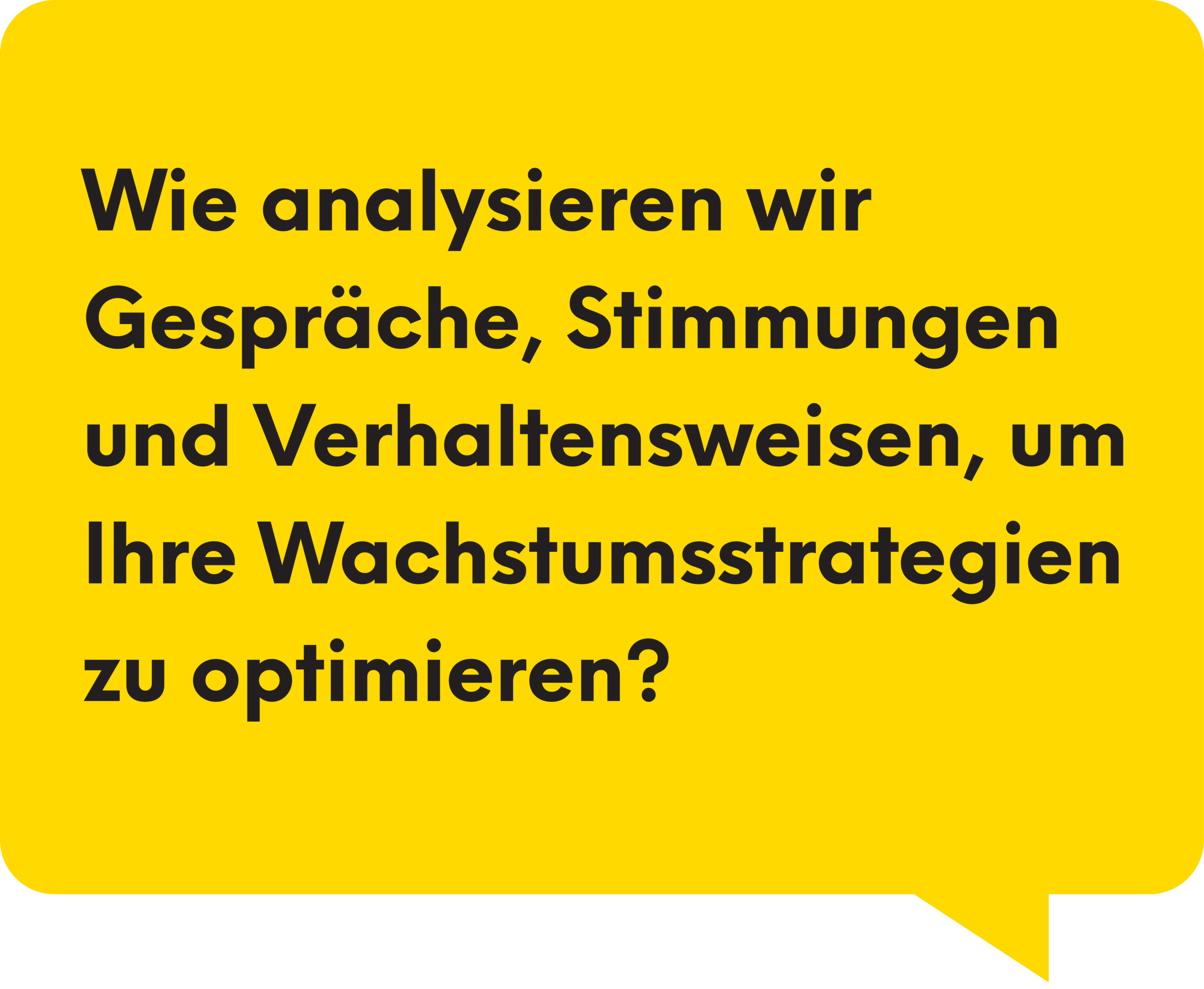 Wie analysieren wir Gespräche, Stimmungen und Verhaltensweisen, um Ihre Wachstumsstrategien zu optimieren?
