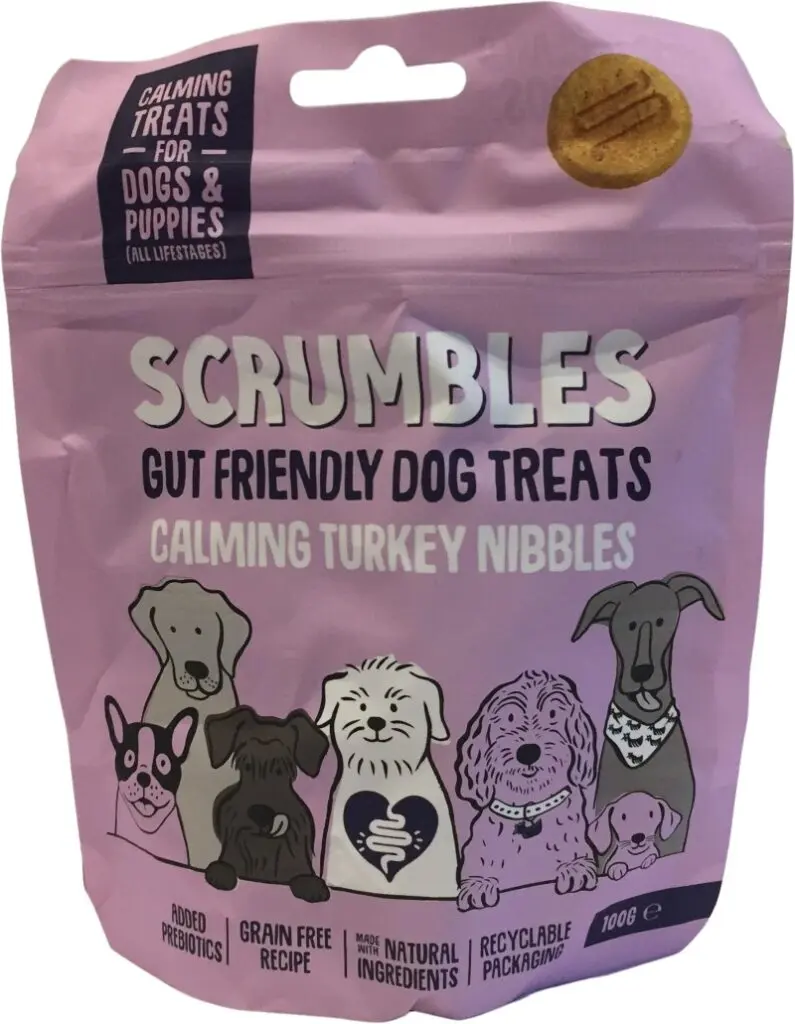 Scrumbles Calming Turkey Nibbles Gut Friendly Dog Treats (UK)