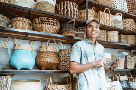 Man in retail store