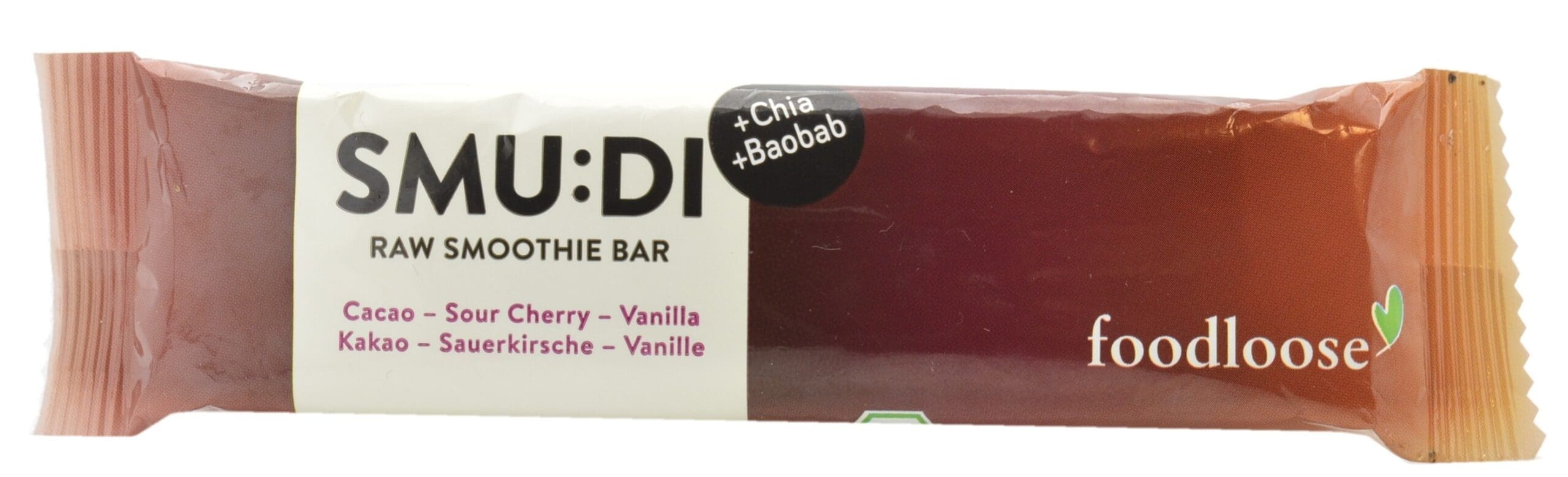 Foodloose SMU:DI, Cacao Sour Cherry Vanilla Raw Smoothie Bar