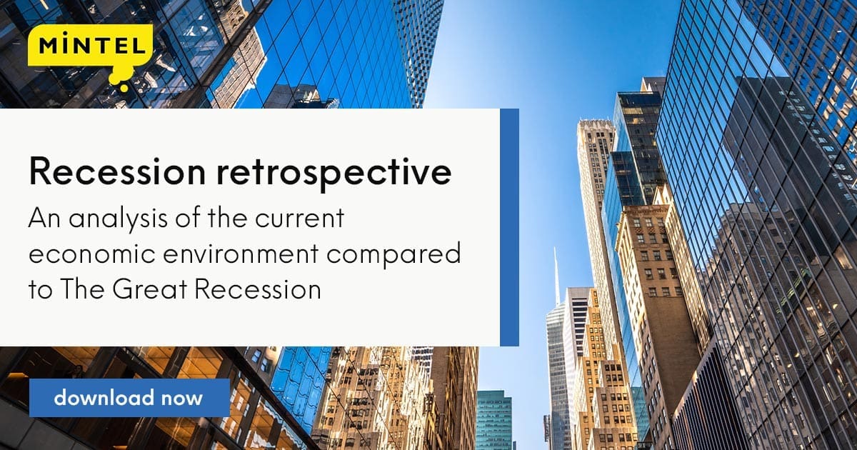 Mintel research and analysis of the current economic environment compared to the Great Recession