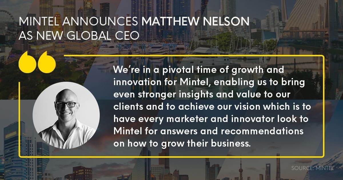 Mintel announces Matthew Nelson as new Global Chief Executive Officer
