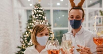Over four in ten British workers say the COVID risk makes them feel uncomfortable about work Christmas parties