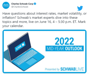 Charles Schwab hosted a live discussion with market strategists to engage in a conversation with consumers about inflation.