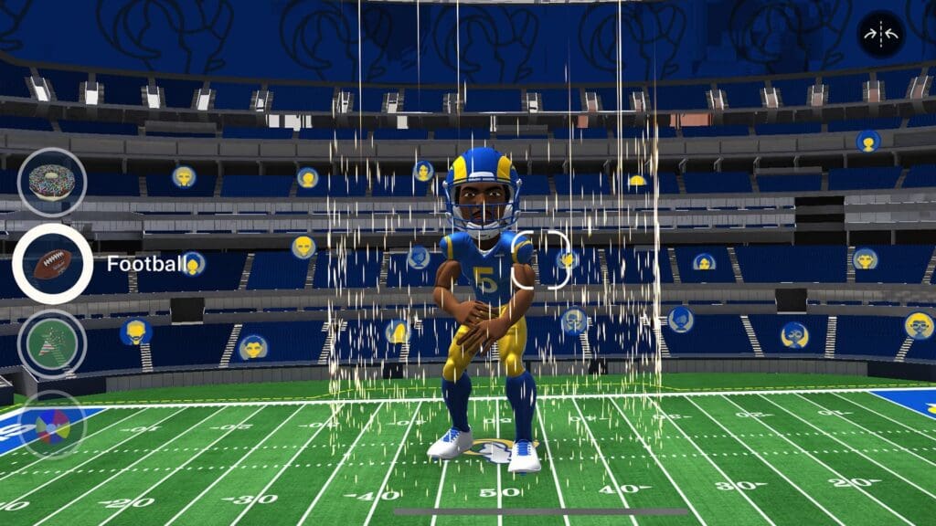 LA Rams AR experience screenshot