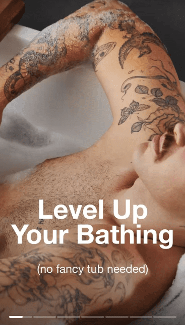 LUSH bathing advertisement