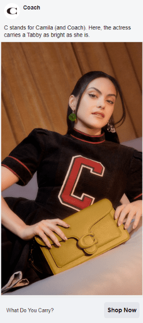 Camila and Coach Tabby bag