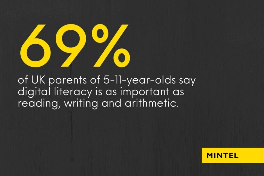 Yellow and white text on dark gray background that reads