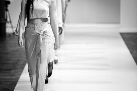 Women walking in a fashion show