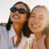 Two girls smiling taking a selfie