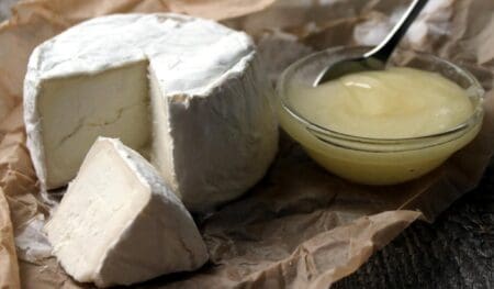 Close up shot of hard cheese