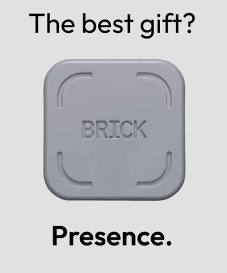 Brick campaigns introduces a physical barrier to help create friction to discourage passive scrolling on mobile phones. 