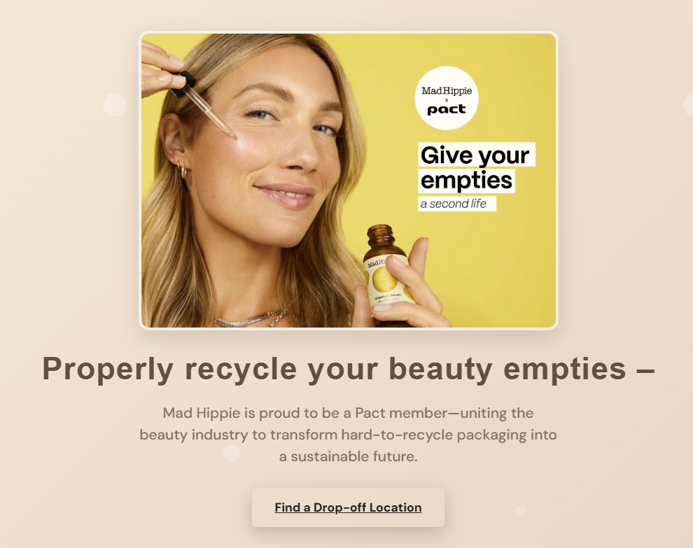 MadHippie announcing their collaboration with Pact Collective on their website.