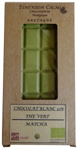 32% Cocoa White Chocolate with Green Tea Matcha, Tentation Cacao, France