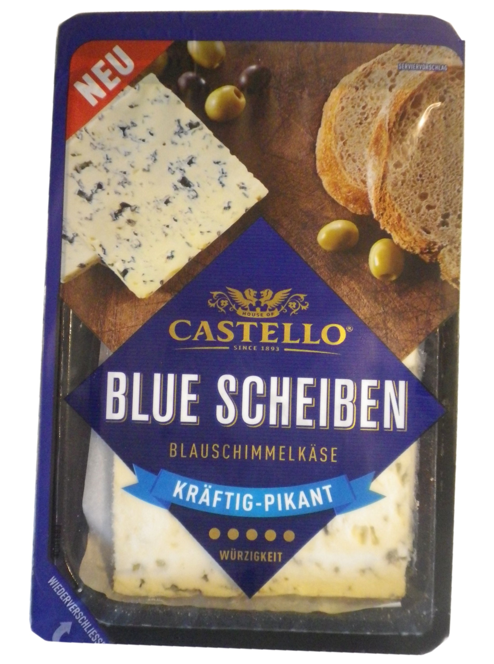 Soft Cheese Slices with Blue Mould