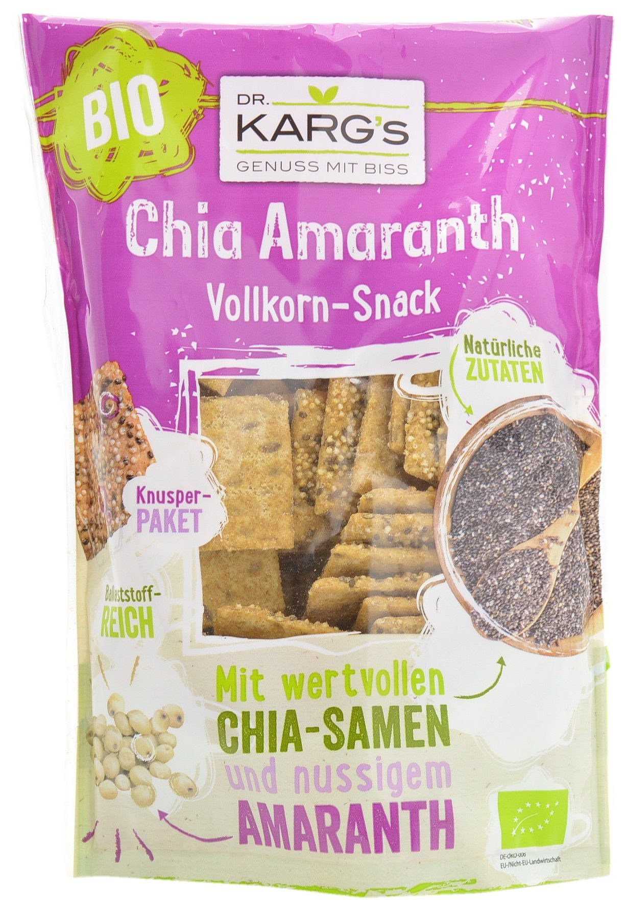 Chia and Amaranth Wholegrain Snacks