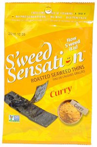 Curry Flavoured Roasted Seaweed Thins