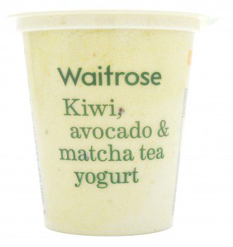 Waitrose Kiwi, Avocado & Matcha Joghurt; Vereinigtes Königreich