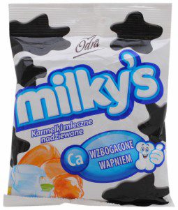 Bonbons mit calciumhaltiger Milchfüllung von Odra Milky's