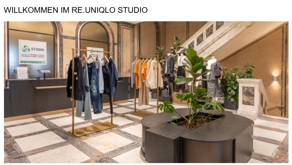 Das Uniqlo Repair Studio.