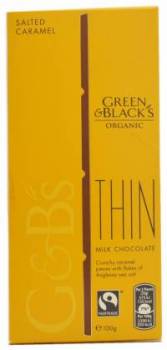 Green & Black's Organic, Organic Thin Milk Chocolate Crunchy Caramel Pieces with Flakes of Anglesey Sea Salt, Netherlands/UK