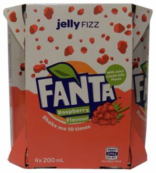 Fanta Jelly Fizz, Raspberry Flavour Soft Drink, Australia