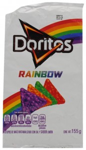 Salgadinho de milho sabor limão com sal Doritos Rainbow, México